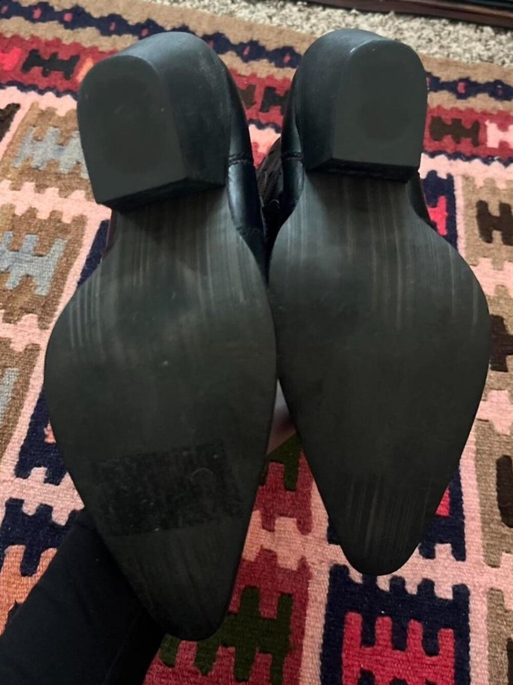 Carlos Santana "Silverado" black floral cutout cowgirl boots womens 7.5 - Picture 8 of 8